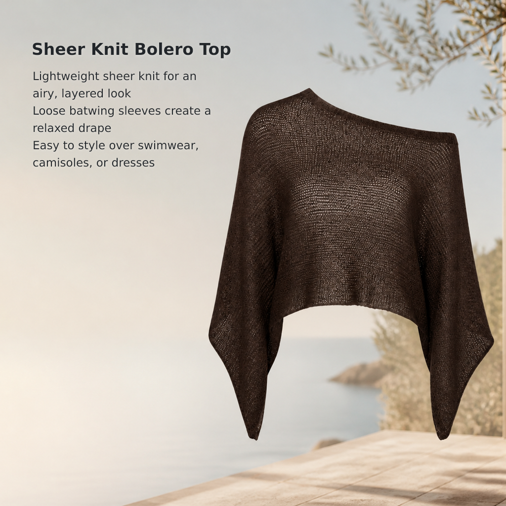 Women’s Sheer Crochet Bolero Shrug