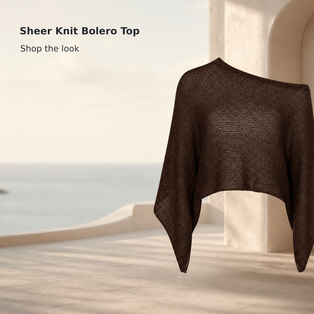 Women’s Sheer Crochet Bolero Shrug